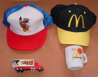 Vintage Mcdonalds Los Angeles 1984 Summer Olympics Mascot Snap Back Mesh Cap Hat