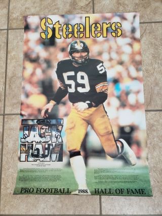 Pittsburgh Steelers Jack Ham Pro Football Hall Of Fame 1988 Vintage Poster