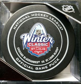 2017 Winter Classic Chicago Blackhawks Vs St.  Louis Blues Nhl Official Game Puck
