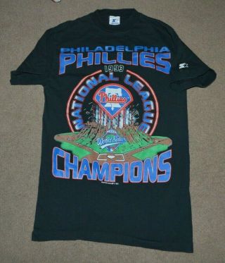 Vtg Philadelphia Phillies 1993 Starter National League Champions Shirt Xs / S