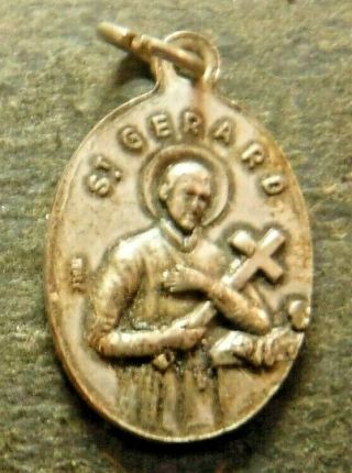 Vintage Saint Gerard,  Our Lady Of Perpetual Help Catholic Medal