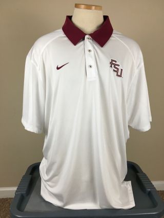 Nike Dri - Fit Florida State Seminoles Golf Polo Shirt Fsu Men’s Size 3xl