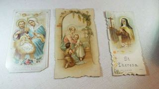 Three Antique/vintage Catholic Religious Prayer Cards St.  Theresa 98