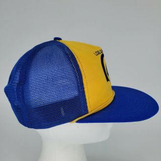 Vintage 80s Los Angeles Rams Football NFL Snapback Trucker Hat Size M - L 2