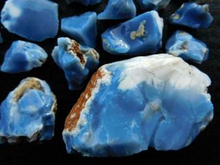 Rimrock: 12.  4 Oz Rare Idaho Blue Seam Opal Rough