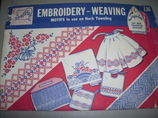 1940s Superior 136 - Motifs To Use On Huck Towels - Hot Iron Transfer Pattern Ff
