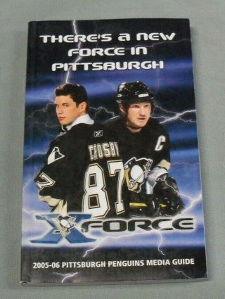Sidney Crosby & Mario Lemieux,  2005 - 06 Pittsburgh Penguins Media Guide,  1st Year