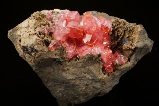 CLASSIC Rhodochrosite Crystal Cluster SANTA EULALIA,  MEXICO - Ex.  Lemanski 3