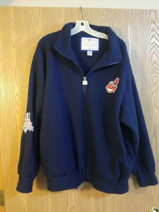 Cleveland Indians 1997 Mlb Baseball All Star Game 1/4 Zip Sweater Adult L Euc