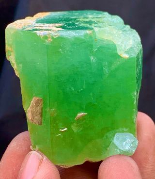 598.  0 Ct Terminated Lustrous Green Gemmy Aquamarine Beryl Var Emerald Crystal