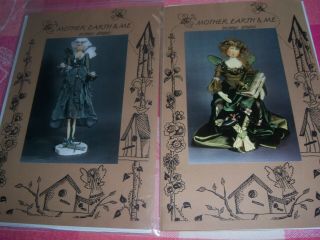 2 Vtg Soft Sculpture Doll Patterns Mother Earth & Me Frost Fairie Fairy Tales