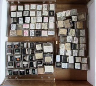 A Group of 96 Micro Mineral,  Rock,  Crystal,  Sample Display Specimens 2