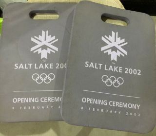2002 Salt Lake Olympic Games Foam Seat Cushion [memorabilia] - Set Of 2