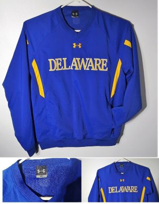 Under Armour University Of Delaware Pullover Jacket Pockets Medium Euc