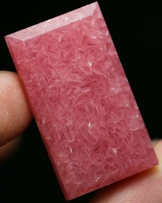 61ct Rare Natural Rhodochrosite Crystal Quartz Pendant Polished