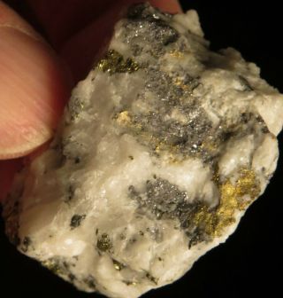 Gold In Quartz - - Sunnyside Mine,  San Juan County,  Colorado 1 1/2 " X 1 1/16 " X 5/8