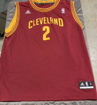 Kyrie Irving Cleveland Cavaliers Jersey Size Xl Red Adidas 2