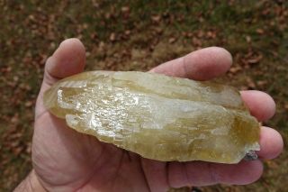 EXEMPLARY,  PRISTINE,  GLASSY LUSTER,  BRIGHT YELLOW CALCITE CRYSTAL,  SWEETWATER MINE 2