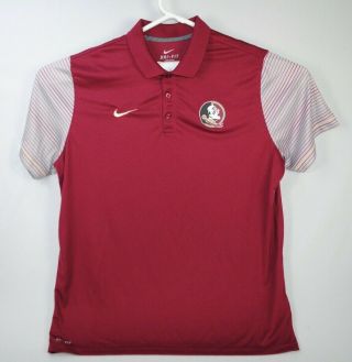Nike Dri - Fit Fsu Florida State Seminoles Polo Shirt Men 