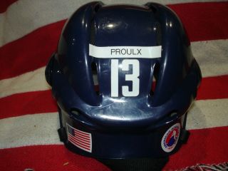 Ccm Hockey Helmet From Ahl Milwaukee Admirals Proulx 13 Size 6 7/8 - 7 3/8