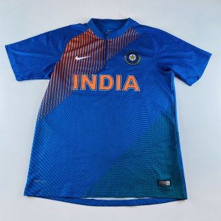 Nike Dri Fit India Cricket Team Jersey T - Shirt Blue Men’s Size Medium