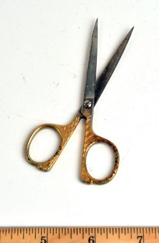 Vintage Sewing Craft Embroidery Scissors Made In Germany Blades 2 " Total 4 "