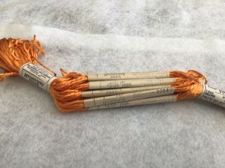 Vintage Hemingway Silks Texto Rope Needlework Thread 12 Skeins Rustic Orange Nos
