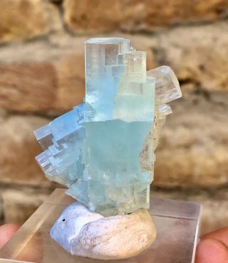 47.  66 G Full Terminated Aquamarine Crystals Bunch From Skardu Pakistan