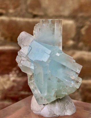 47.  66 g Full Terminated Aquamarine Crystals Bunch From Skardu Pakistan 2