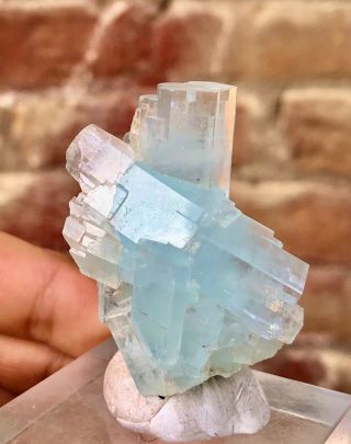47.  66 g Full Terminated Aquamarine Crystals Bunch From Skardu Pakistan 3