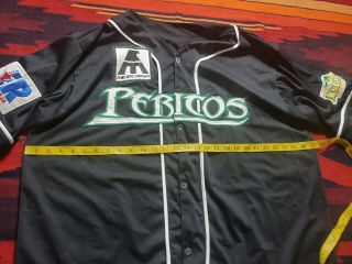 Pericos de Puebla Mexico Baseball Beisbol Black Jersey SZ 2XL/3XL 3