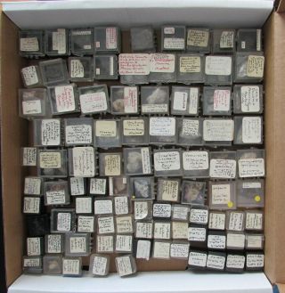 A Group Of 93 Micro Minerals,  Rocks,  Crystals,  Sample Display Specimens