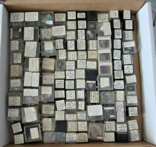 A Group Of 111 Micro Minerals,  Rocks,  Crystals,  Sample Display Specimens