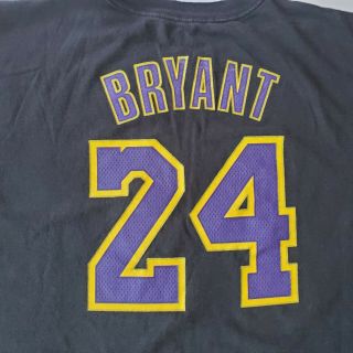 Kobe Bryant T Shirt Adidas Los Angeles Lakers 24 Faded Black Purple Yellow 2xl