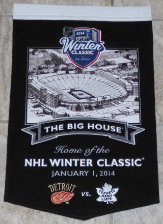 Nhl 2014 Winter Classic Pennant Detroit Red Wings Toronto Maple Leafs Hockey