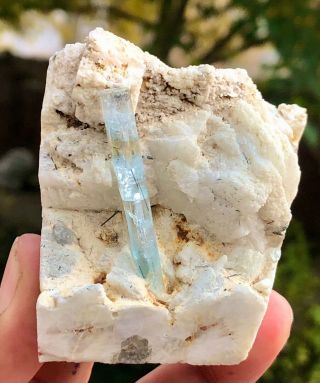 190g Full Terminated Aquamarine Crystal Specimen From Skardu Pakistan