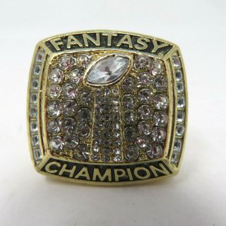 2017 Fantasy Football League Championship Ring Size 11 - Heavy 3 Oz Gold Tone