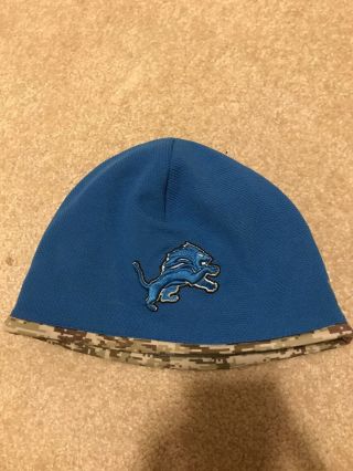 Detroit Lions Salute To Service Winter Hat Camo 2013 Era One Size Fits All