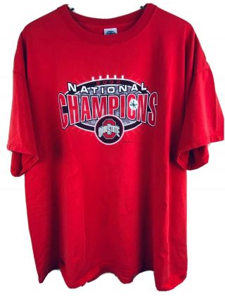 2002 Ohio State National Champions Graphic T Tee Shirt Size Xxl 2xl
