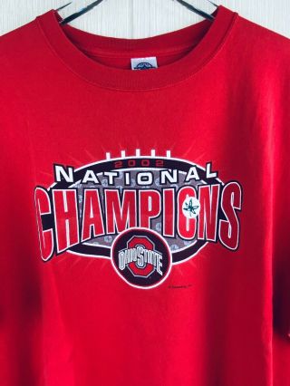 2002 Ohio State National Champions Graphic T Tee Shirt Size XXL 2XL 2