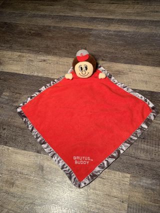 Ohio State Buckeyes Baby Blanket Brutus Buddy 18 " X18 " By Victory Postcards
