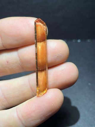 Gem - Quality 4 Cm Vibrant Orange Imperial Topaz Crystal: Ouro Preto,  Mg,  Brazil