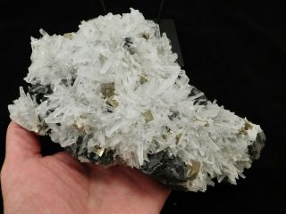 A BIG Quartz Crystal Cluster with Pyrite Crystals and Sphalerite Peru 1905gr 2