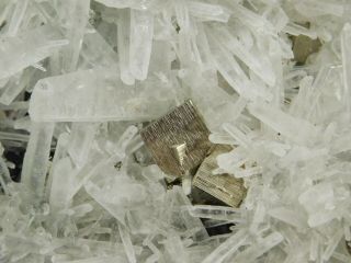 A BIG Quartz Crystal Cluster with Pyrite Crystals and Sphalerite Peru 1905gr 3