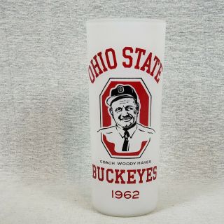 Ohio State Buckeyes Woody Hayes 1962 Team Frosted Collins 6½ " Glass Squad Listed