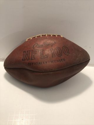 Vintage Rawlings Official Nfl 100 Leather Pigskin Football Wear