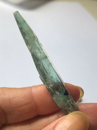 Single Aquamarine Natural Color And Form,  From Mimoso Do Sul Mine.