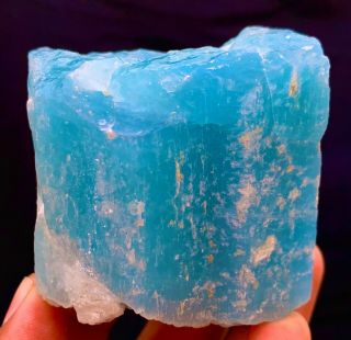 1780 C.  T Etched Natural Precious Natural Aquamarine Crystal From Shigar Pakistan