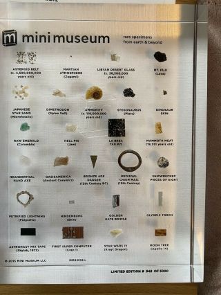 Mini Museum 2 2nd Edition Kickstarter - Large 26 Specimens Hans Fex 948/5000 2