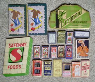 Vtg 20 Sewing Needle Books Cases Bestmaid Dix & Rands Milward 